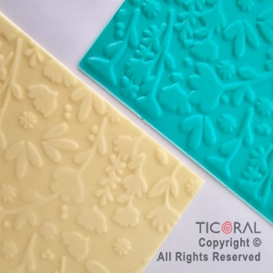 PLACA TEXTURIZADORA FLORES 15 X 10.5 CM x 1